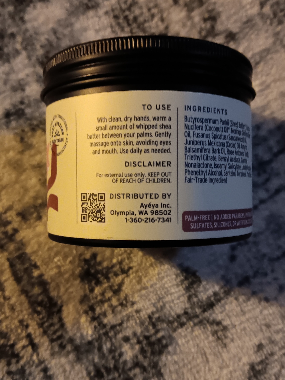 AyeyaWhipped Shea Body Butter - Joy 5oz. - Picture 2 of 4